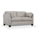 Matias Dusty White Leather Loveseat - NY Furniture Direct (NY)