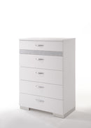 Naima II White High Gloss Chest - NY Furniture Direct (NY)