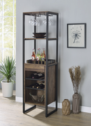 Narik Weathered Oak Wine Rack - NY Furniture Direct (NY)