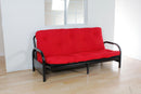 Nabila Red & Black Full Futon Mattress, 6"H - NY Furniture Direct (NY)