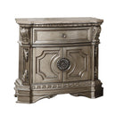 Northville Antique Silver Nightstand (MARBLE TOP) - NY Furniture Direct (NY)