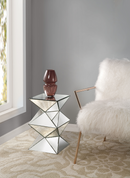 Nyoka Mirrored Pedestal Stand - NY Furniture Direct (NY)