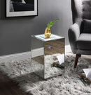 Nyoka Mirrored & Faux Gems Accent Table (LED) - NY Furniture Direct (NY)