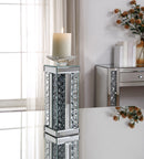 Nysa Mirrored & Faux Crystals Accent Candleholder - NY Furniture Direct (NY)