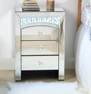 Nysa Mirrored & Faux Crystals Accent Table (LED) - NY Furniture Direct (NY)