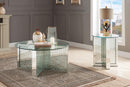 Nysa Mirrored & Faux Crystals Coffee Table - NY Furniture Direct (NY)
