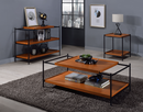 Oaken Honey Oak & Black Coffee Table - NY Furniture Direct (NY)