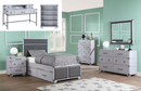 Orchest Gray PU & Gray Twin Bed - NY Furniture Direct (NY)