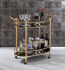 Ottesen Gold & Black Glass Serving Cart - NY Furniture Direct (NY)