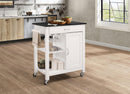 Ottawa Black & White Kitchen Cart - NY Furniture Direct (NY)