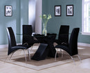 Pervis Black & Clear Glass Dining Table - NY Furniture Direct (NY)