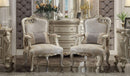 Picardy Fabric & Antique Pearl Chair & 1 Pillow - NY Furniture Direct (NY)