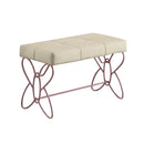 Priya II White & Light Purple Bench - NY Furniture Direct (NY)