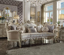 Picardy Fabric & Antique Pearl Sofa w/8 Pillows - NY Furniture Direct (NY)