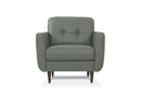 Radwan Pesto Green Leather Chair - NY Furniture Direct (NY)