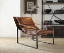 Quoba Cocoa Top Grain Leather Accent Chair - NY Furniture Direct (NY)