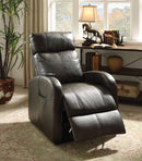 Ricardo Dark Gray PU Recliner w/Power Lift - NY Furniture Direct (NY)