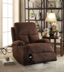 Rosia Chocolate Velvet Recliner (Motion) - NY Furniture Direct (NY)