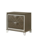 Skylar Dark Champagne Nightstand - NY Furniture Direct (NY)