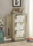 Talor Antique Gold Jewelry Armoire - NY Furniture Direct (NY)