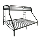 Tritan Black Bunk Bed (Twin/Full) - NY Furniture Direct (NY)