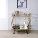 Traverse Champagne & Mirrored Serving Cart - NY Furniture Direct (NY)