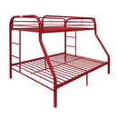 Tritan Red Bunk Bed (Twin/Full) - NY Furniture Direct (NY)