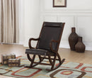 Triton Espresso PU & Walnut Rocking Chair - NY Furniture Direct (NY)