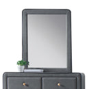 Valda Light Gray Fabric Mirror - NY Furniture Direct (NY)