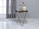 Valora Champagne & Black Glass End Table - NY Furniture Direct (NY)