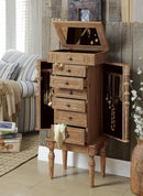 Taline Weathered Oak Jewelry Armoire - NY Furniture Direct (NY)