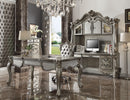 Versailles Antique Platinum Computer Desk & Hutch - NY Furniture Direct (NY)