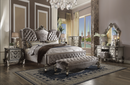 Versailles Velvet & Antique Platinum California King Bed - NY Furniture Direct (NY)