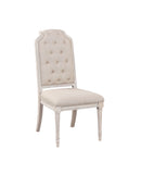 Wynsor Fabric & Antique Champagne Side Chair - NY Furniture Direct (NY)