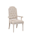 Wynsor Fabric & Antique Champagne Arm Chair - NY Furniture Direct (NY)