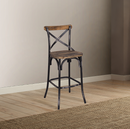 Zaire Antique Black & Antique Oak Bar Chair (1Pc) - NY Furniture Direct (NY)