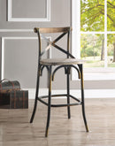 Zaire Antique Copper & Antique Oak Bar Chair (1Pc) - NY Furniture Direct (NY)