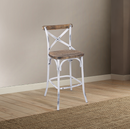 Zaire Antique White & Antique Oak Bar Chair (1Pc) - NY Furniture Direct (NY)