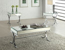 Yuri Mirrored Top & Chrome Coffee Table - NY Furniture Direct (NY)