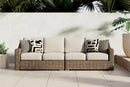 Beachcroft 2-Piece Outdoor Loveseat with Cushion - NY Furniture Direct (NY)