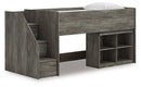 Frandern Loft Bed with Bookcase Storage - NY Furniture Direct (NY)