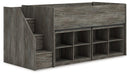 Frandern Loft Bed with Bookcase Storage - NY Furniture Direct (NY)