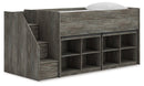 Frandern Loft Bed with Bookcase Storage - NY Furniture Direct (NY)
