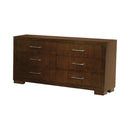 Jessica 6-drawer Dresser Cappuccino - NY Furniture Direct (NY)