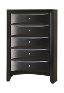 Briana Rectangular 5-drawer Chest Black - NY Furniture Direct (NY)