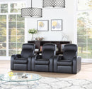 Cyrus Home Theater Upholstered Recliner Black - NY Furniture Direct (NY)