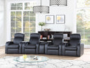 Cyrus Home Theater Upholstered Recliner Black - NY Furniture Direct (NY)