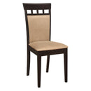 Gabriel Upholstered Side Chairs Cappuccino and Tan (Set of 2) - NY Furniture Direct (NY)