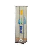Bellatrix Rectangular 4-shelf Curio Cabinet Cappuccino and Clear - NY Furniture Direct (NY)