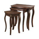 Daphne 3-piece Curved Leg Nesting Tables Warm Brown - NY Furniture Direct (NY)